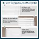 BLINDLYHOME Cordless 1" Vinyl Mini Blinds for Indoor Windows24" W x 36" L