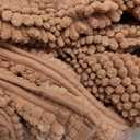 H.VERSAILTEX Bathroom Rugs Bath Rug Set 2 Piece Bathroom Contour Rug Toilet Mat Non Slip Contour Bath Rug Ultra Thick Water Absorbent Striped Bath Mats Washable(36" x 24" Plus 20" x 24" U, Muted Clay)