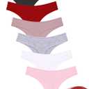 READY TO LOVE Cotton Underwear for Women Pack Breathable Thongs for Women Sexy Stretch Soft Womens Panties Thong (S)