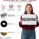 TRADESAFE Receiving Sign - Business Sign, Office Sign, Quick Install Aluminum Safety Sign, Light Reflective, UV-Resistant, Waterproof, 14 X 10 Signs for Business