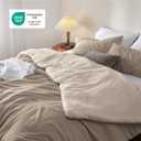 Bedsure Queen Comforter Set, Khaki Beige Soft Prewashed Bedding for All Seasons, 3 Pieces GentleSoft Bed Set, 1 Lightweight Comforter (90"x90") and 2 Pillowcases (20"x26")