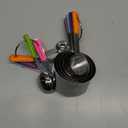 Measuring Cups and Spoons Set Stainless Steel 10 Piece for Cooking and Baking (5 Cups + 5 Spoons, Colorful Handles)