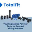 Uponor TotalFit 1 inch Repair Coupling, Push-to-Connect Engineered Polymer Fitting System for PEX, PE-RT, CPVC, and Copper - TF4781010