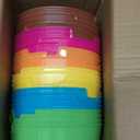 Baderke 24 Pcs Puppy Dogs Birthday Party Supplies Plastic Dog Bowls Bulk Reusable Food Feeding Water Pet Bowl for Cat Paw Party Favor, Blue, Yellow, Pink, Coffee, Orange, Green