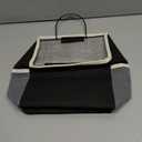 Fantasyon Wall Hanging Storage Bag, Waterproof Over The Door Closet Organizer Hanging Pocket Linen Cotton Organizer Box Containers for Bedroom, Bathroom (Black) (1-Pack)