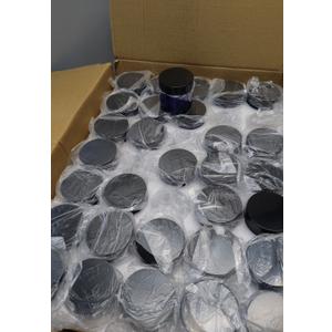 31 x 
Round Glass Jars with Black Lids - Cobalt Blue