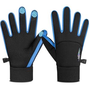rivmount Kids Warm Winter Gloves Touchscreen Water-Resistant Cycling Running Skiing in Outdoor Cold Weather for Boy Girl Blue M