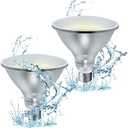 EACLL IP65 PAR38 LED Bulbs Dimmable, E26 Standard Base, 5000K Daylight 1800 lumens, 18W Equivalent 120W, 25,000 Hours Lifetime Energy Efficient Light, No Flicker 60 Degree Beam Spotlight, 2-Pack