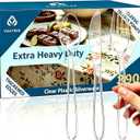 390 Count Heavy Duty Disposable Clear Plastic Cutlery Set, Bulk | 160 Forks & 160 Spoons & 70 Knives, Premium Quality, BPA-Free,Heat Resistant, Transparent, for Everyday Use, Party Supply