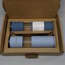 LARS NYSM Salt and Pepper Grinder Set Manual, Stainless Steel Salt and Pepper Mills with Adjustable Ceramic Grinder I Design Spice Shakers (Blue) (Stone Blue/Sky Blue)