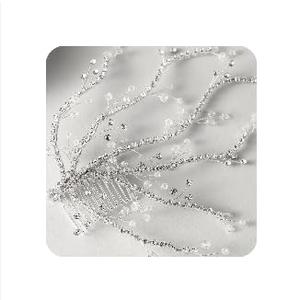 SWEETV Wedding Hair Comb Bridal Hair Pieces Rhinestone Bride Hair Clips Crystal Bridal Headband Elegant Vine Sparkling Wedding Hair Accessories for Women and Girls