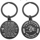 8 x Lcbulu Father's Day Present for Dad from Daughter Son - Drive Safe Dad Keychain Gifts for Birthday Valentine's Day Christmas