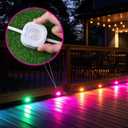 Hillban 60 sets Magnetic Light Clips for Govee H706 Outdoor Lights Mounting Clip with Iron Sheet Light Clips Magnetic Compatible with Govee Pro Permanent Outdoor Lights Extension (White)