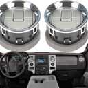 Dash Board Louvre Chrome AC Heat Air Vent Outlet Set (2PCS) Replacement for F150 2009-2014 9L3Z-19893-AA 9L3Z19893AA CL3Z-19893-EA
