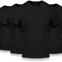 Fresh Clean Threads Men's Crew Neck T-Shirts – Short Sleeve, Fitted Style, Soft Cotton-Poly Blend, Tag-Free Comfort, Size L