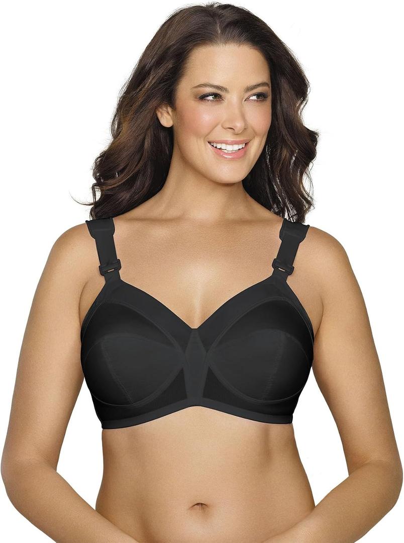 Exquisite Form womens Fully Original Support Full Coverage Bra, Black, 44DDD US