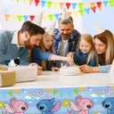 Pack of 4 Party Tablecloth Cartoon 70x42 Inch Birthday Cartoon Table Cloth 70" x 42" Baby Shower Decorations for Birthday Tablecovers for Celebration Table Cover Party Supplies Decorations