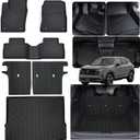 AltraVos Floor Mats & Trunk Mat & Backrest Mat for 2025 2026 Nissan Kicks TPE All Weather Protection 2 Rows Car Floor Mats with Trunk Mat Fit Upper Level with Velcro Rear Seats Backrest