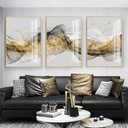 KQZVCU Modern Minimalist Luxury Canvas Painting Wall Art Picture for Living Room Sofa Gold Abstract Home Decoration 16"×24"×1" Inner Frame
