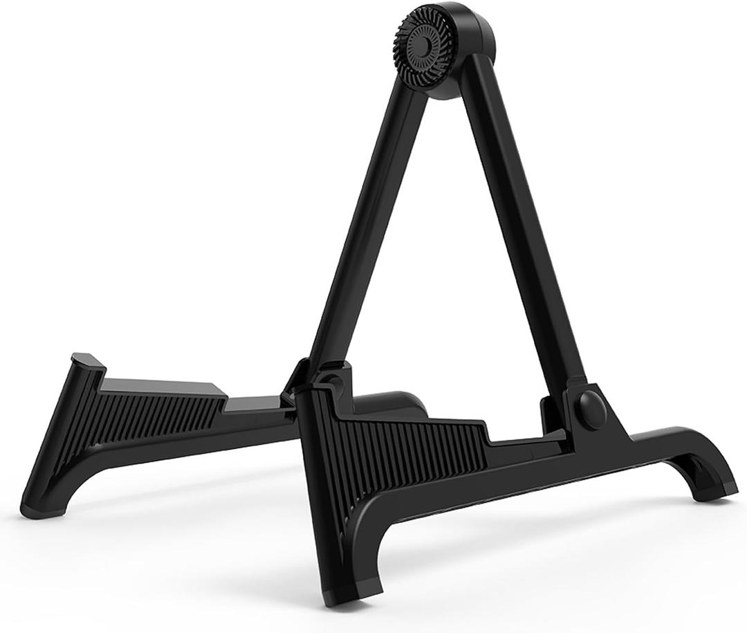 Guitar Stand, Universal Instrument Holder for Acoustic and Electric Guitars (Black)