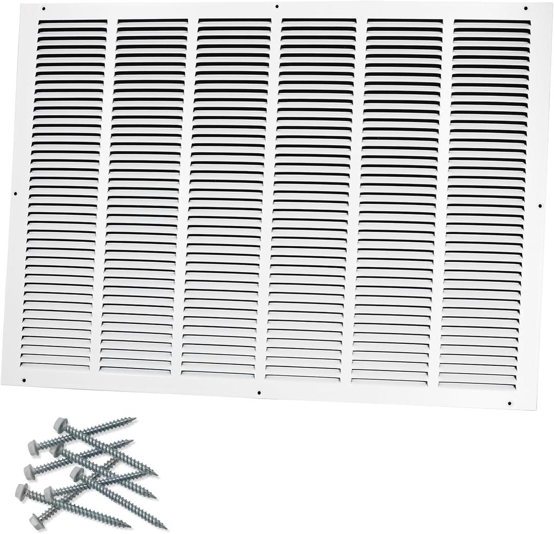 Howeall 30"W x 20"H [Duct Opening Size] Steel Return Air Grille, Air Return Vent Cover for Ceiling and Sidewall - HVAC Air Vent Covers - [Outer Dimensions: 31.75"W x 21.75"H]