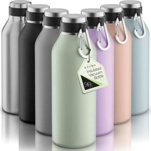 SipX Triple-Insulated Stainless Steel Water Bottle - 32oz. With Cover Lid, BPA-Free Reusable Insulated Water Bottle Keeps Cold For 24 Hours, (Green)