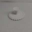 12 Inch Porcelain Cake Stand, Round White Cake Stand, Dessert Stand Cupcake Stand Display Dessert Stand for Parties, Wedding, Birthday, Baby Shower, Ruffle Trim