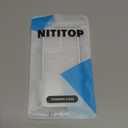 NITITOP Compatible with iPhone 12 Case Cute Clear Durable Ribbon Bowknot Pattern for Girls Women Soft TPU Transparent Full Camera Lens Shockproof Protective Phone Cover - White