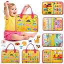 GOLIYEAN Toddler Busy Board - Montessori Toys for Toddler Boy Girl Birthday Gifts, Educational Learning Sensory Busy Book for Toddlers, Quiet Activity Books for Toddlers, Travel Toys for Airplane Car