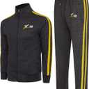 Skylinewears Men's Activewear Full Zip Warm Tracksuit Sports Set Casual Sweat Suit 2 Piece Set, XL