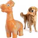 Large Dog Chew Toys for Aggressive Chewers, Indestructible Dog Toys for Large Breed - Giraffe Shape Durable Dog Toys - Heavy Duty for Small/Medium/Large Dogs Breed(Yellow, Bacon Flavor)