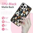 Cute Small Spooky Halloween Ghost Phone Case, Flower Ghost iPhone 13 Pro Max Case, Non-Slip Pattern Design, Soft Silica Gel Frame Support Phone Case for Teen Girls and Boys, Women and Men