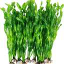 MyLifeUNIT Artificial Seaweed Water Plants for Aquarium, Plastic Fish Tank Plant Decorations 10 PCS (Green)