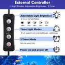 hygger 36W Saltwater Aquarium Light, Reef Light for Corals with Timer Adjustable Color and Brightness, Fish Tank Light with Controller for Marine Aquarium LED 16 to 20-Inch