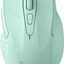 TECKNET Wireless Mouse (2.4G & BT5.0/3.0) Silent 4800 DPI Computer USB A & Bluetooth Mouse 6 Buttons, Wide Compatibility - Green