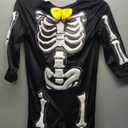 Spooktacular Creations Glows in the Dark Skeleton Costume for Boys, Halloween Skeleton Costume, Bone Jumpsuit for Kids Small