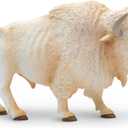 Safari Ltd. White Buffalo Figurine - Detailed 6" Plastic Model Figure - Fun Educational Play Toy for Boys, Girls & Kids Ages 3+