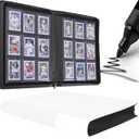Top Loader Binder for Cards, 9 Pocket, Holds Up to 360 Toploaders with Ringless 20 Double-Sided Sleeves, Side Loading Top Loader Card Binder with Zipper for Trading Sports Cards in 3" x 4" Toploaders