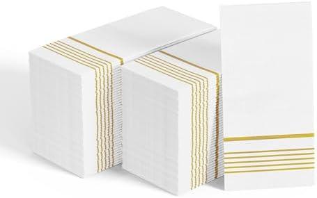 300 Pack Paper Napkins, Disposable Guest Towels Party Dinner Napkins Soft, Absorbent 3-Ply Hand Towels for Bathroom, Thanksgiving, Wedding and Events