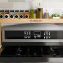 Bamboo Over the Stove Spice Shelf for Kitchen Storage, 31.5" Spice Rack Organizer Stove Top Shelf with 6 hooks, 11.4" Height Extra Oven Back Sink Countertop, Easy to Assemble