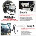 No Fog Football Visor, Youth and Adult Football Helmet Viosor. Facial Protection Visor for Football Helmet Accessories, Shock Resistance, Scratch Resistant, UV Block, Reduces Glare,OK Clarity (Bright Black)