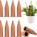 VIVOSUN 10Pcs Self-Watering Spikes, 7 Inch Hexagonal Terracotta Watering Stakes, Auto-Water Device, Planter Insert for Indoor & Outdoor Potted Plants, 10-Pack