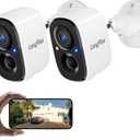 LongPlus Security Cameras Wireless Outdoor Camera Wireless Camera for Home Security, 2 Pack Battery Powered WiFi Cameras with AI Motion Detection, 2-Way Talk, Cloud/SD Storage (White 2pcs, X83)