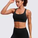 Women's Sports Bras Fitness Workout Padded Yoga Top  XXL Black