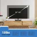 Universal 26-80" Tabletop TV Stand, 88 lb Steel & 8 mm Glass Base, 6-Level Height Snap, 10-Min No-Drill Install, VESA 100100-400400 mm