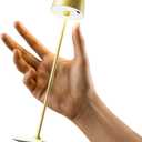 Compact Cordless Table Lamp, Rechargeable LED Night Light, Dual Light Source (RGB Top & Warm Bottom), Touch Control & Timer, Metal Lamp for Bedroom & Kids Room (Golden 1-Pack)