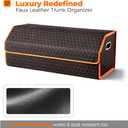 Fyzeoty Car Trunk Organizer for SUV and Sedan, Orange-Honeycomb, 29.5 in (XL)