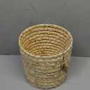 Household Essentials Round Full Corn Leaf Basket, Natural
