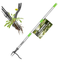 Weed Puller Tool with Long Adjustable Handle (33", 46"), Stand Up Heavy Duty Weed Remover- 4 Claw Steel Head & Foot Pedal for Easy Weeding, Detachable Dandelion Picker for Lawn/Yard/Garden