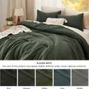 Bedsure Queen Comforter Set, Dark Green Soft Prewashed Bedding for All Seasons, 3 Pieces Gentle Soft Bed Set, 1 Lightweight Comforter (90"x90") and 2 Pillowcases (20"x26")